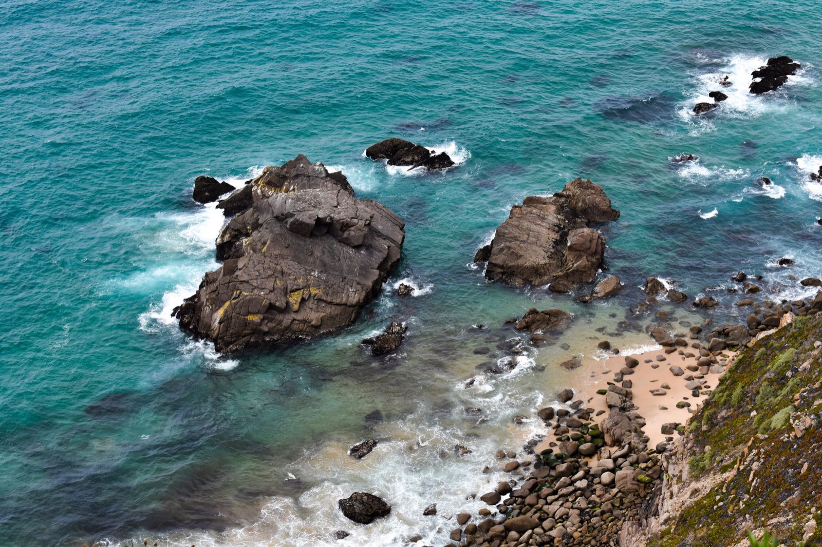 Open Atlantic coast and dry countryside in the Alentejo